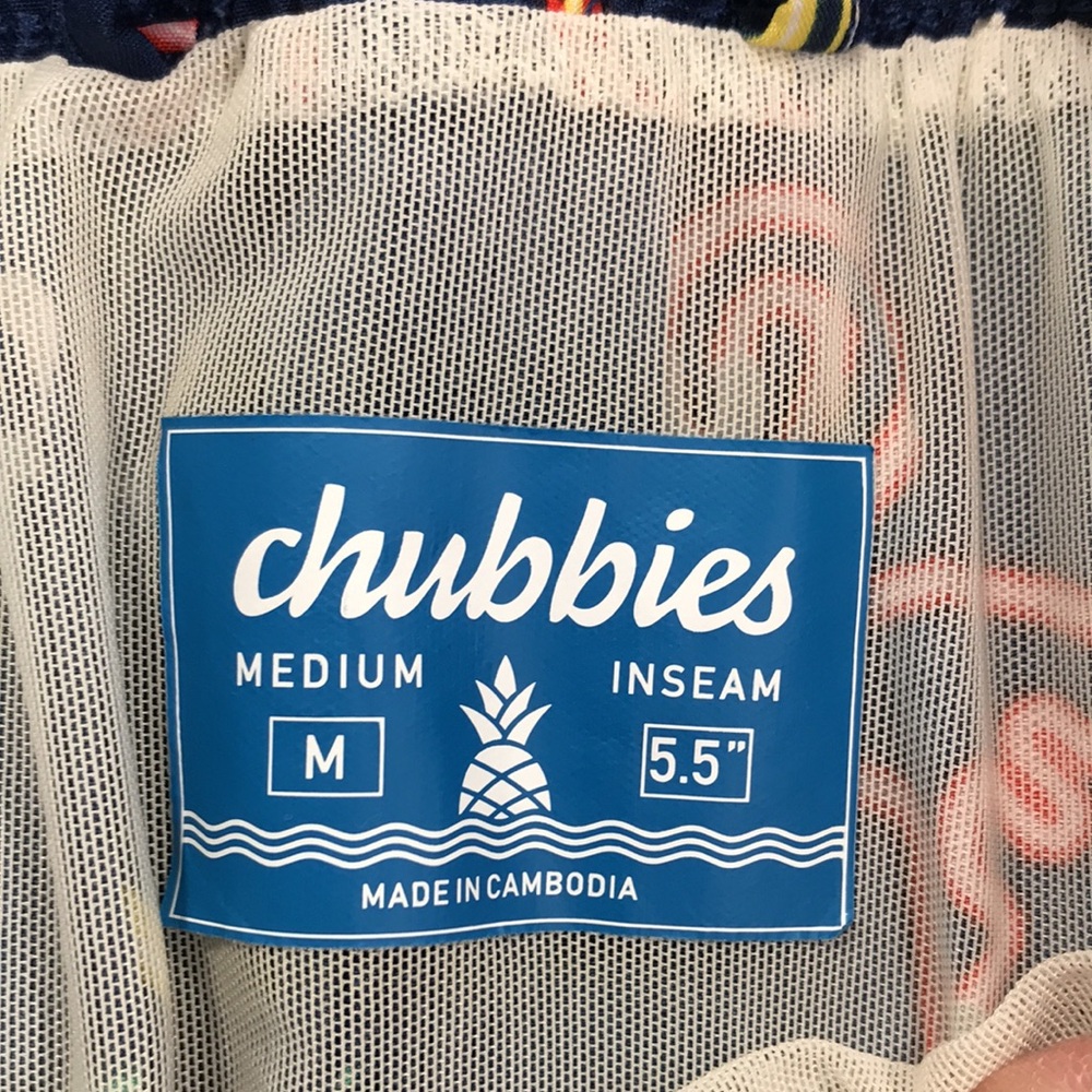 Chubbies Neon Lights Performance Swim Trunks Size  M - Picture 2 of 9